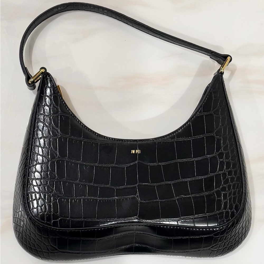 JW PEI Ruby Shoulder Bag in Black Croc